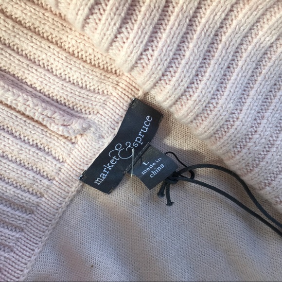 NWT market & spruce pink ribbed zipper cardigan - Picture 5 of 7